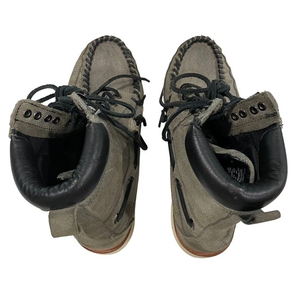 Sebago Shoreham Boots size 8 Taupe Westerly Moccasin Style Leather Ankle Utility